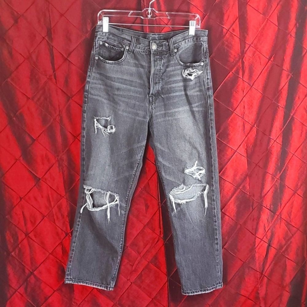 American Eagle Black 90s Boyfriend Jeans Size 8